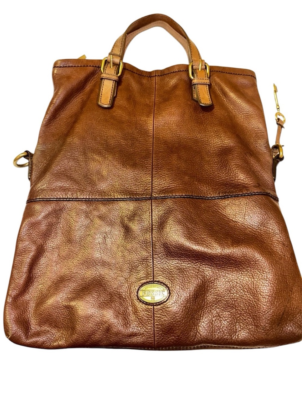 FOSSIL Explorer Tote Bag Key Fob Charm
